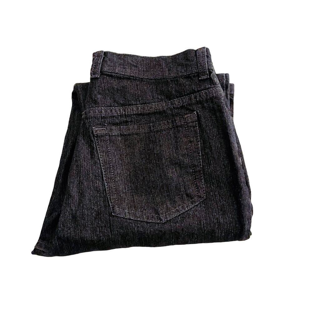 Gloria Vanderbilt Amanda Dark Wash Denim Jeans Straight Leg Black Wash SZ6